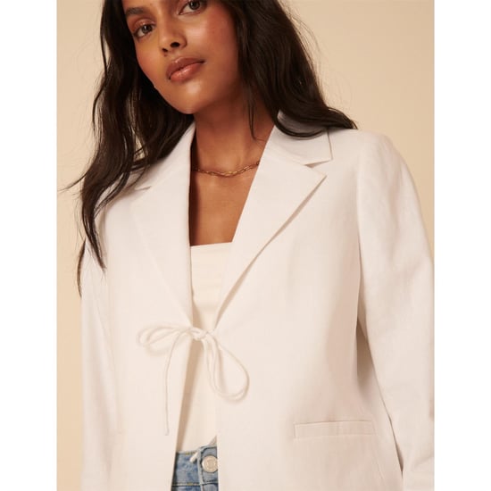 Women's Nobodys Child Luca Tie Jacket in White - Image 4