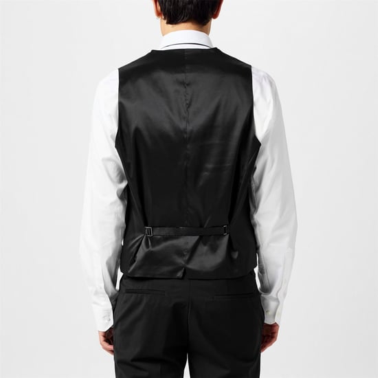 Men's Boss Fit Waistcoat in Black 001 - Image 3