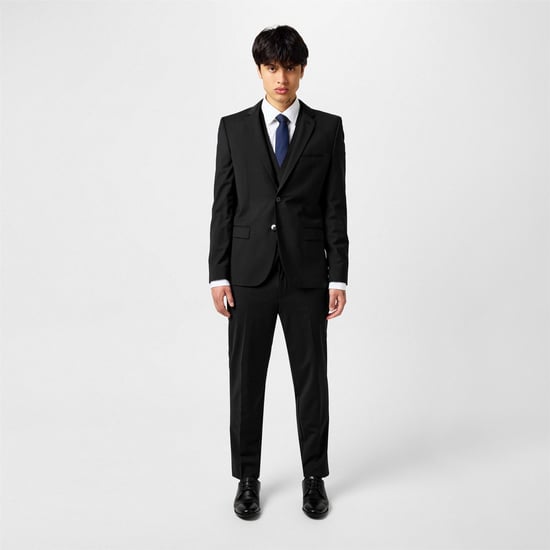 Men's Boss Fit Waistcoat in Black 001 - Image 4