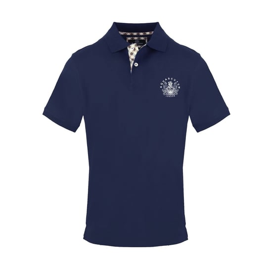 Men's Aquascutum Collared Neck Short Sleeve Polo Shirt in Navy - Image 1