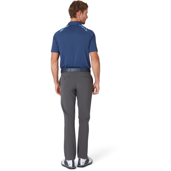 Men's Callaway Emea Collared Neck Short Sleeve Polo Shirt in Peacoat - Image 3