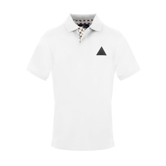 Men's Aquascutum Collared Neck Short Sleeve Polo Shirt in White - Image 1