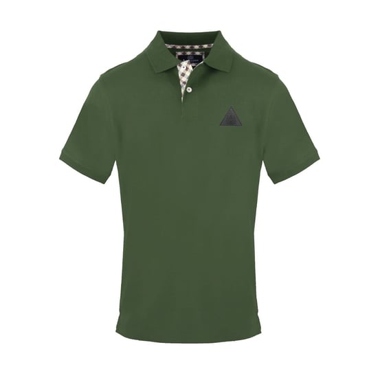 Men's Aquascutum Collared Neck Short Sleeve Polo Shirt in Military Green - Image 1