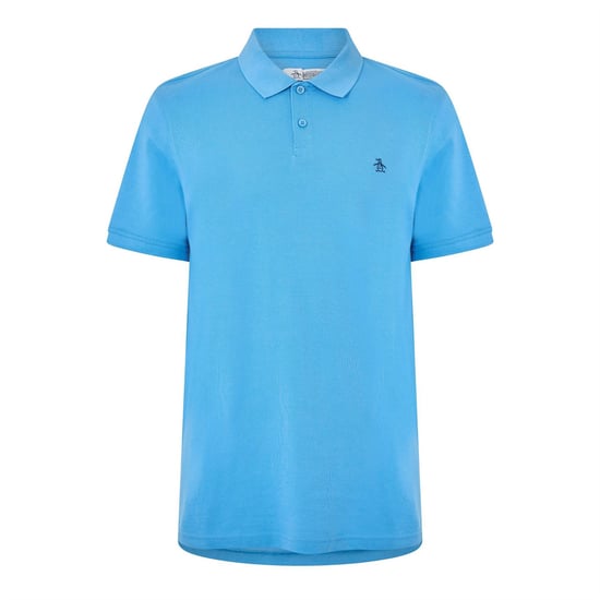 Men's Original Penguin Sleeve Polo Shirt in Parisian Blue - Image 1