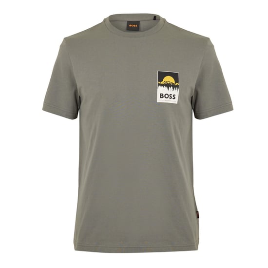Men's Boss Te Plain 10276582 01 Polo Shirt in Open Grey - Image 1