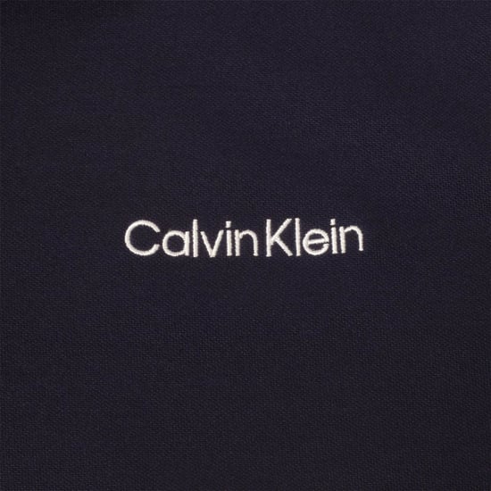 Men's Calvin Klein Golf Embroidered Lacoste Lettering Collared Polo Shirt in Wht-Nvy - Image 4