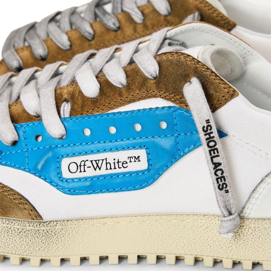 Men's Off White 5.0 Low Top Trainers in White/Blue - Image 3