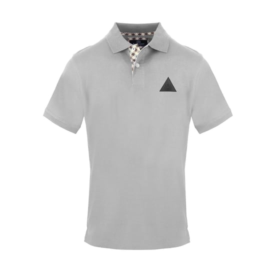 Men's Aquascutum Collared Neck Short Sleeve Polo Shirt in Grey - Image 1