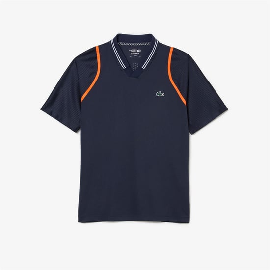 Men's Lacoste Sht Sleeved in Blue Night - Image 1