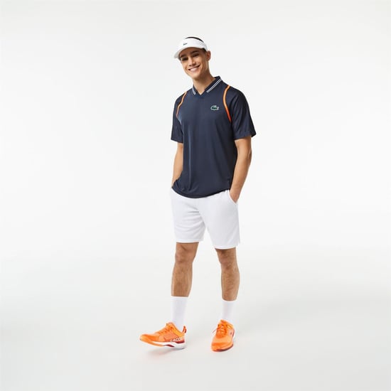 Men's Lacoste Sht Sleeved in Blue Night - Image 6