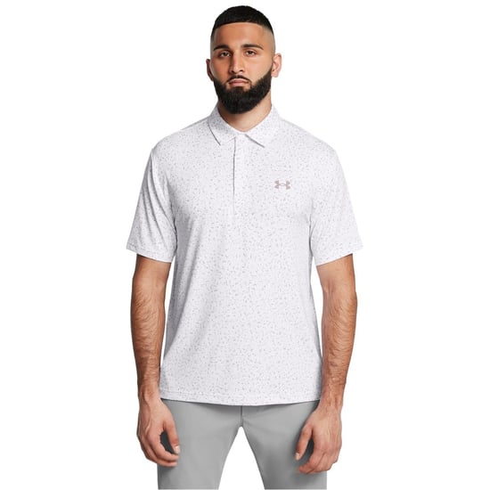 Men's Under Armour Playoff Short Sleeve Performance Polo Shirt in .White - Image 3