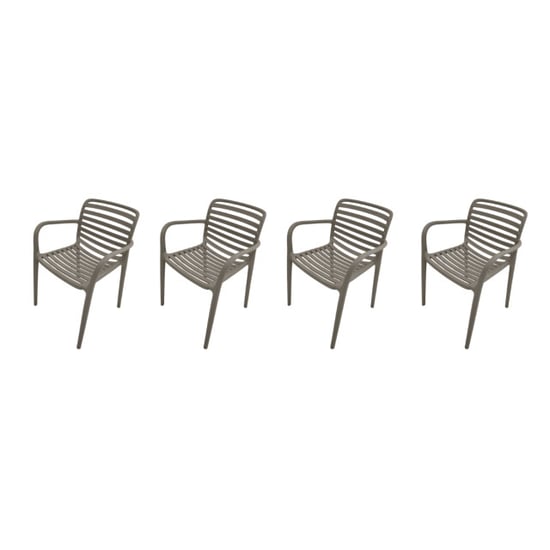 Garden Impressions Nantes tuinstoelen set van 4 - Image 1