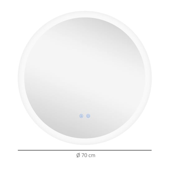 4goodz Badkamerspiegel 70 cm met led-verlichting, aanraaksensor en - Image 3