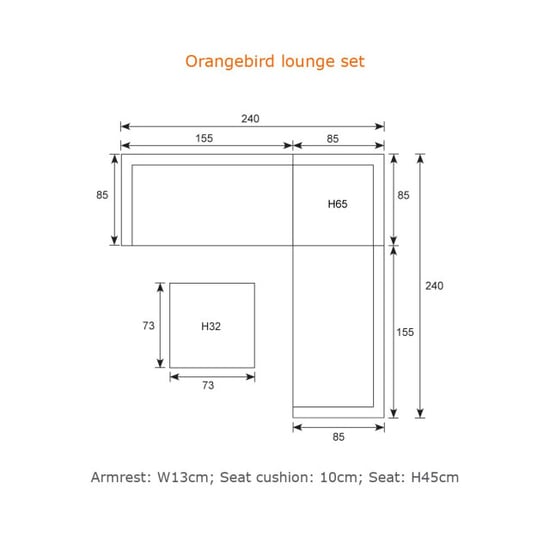Garden Impressions Orangebird loungeset 4-delig vintage grey reflex black - Image 4