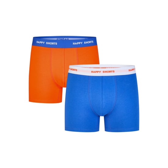Happy Shorts Heren boxershorts oranje/blauw 2-pack - Image 1