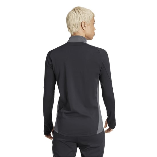Women's adidas Tiro24 Funnel Neck Raglan Sleeve Athletic Top in Black/Dark Grey - Image 3