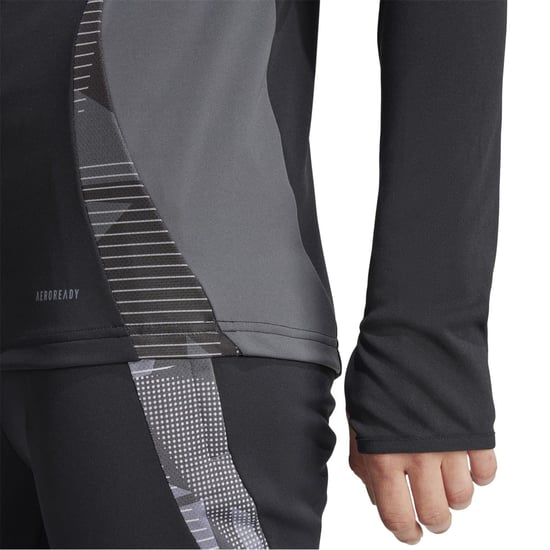 Women's adidas Tiro24 Funnel Neck Raglan Sleeve Athletic Top in Black/Dark Grey - Image 4