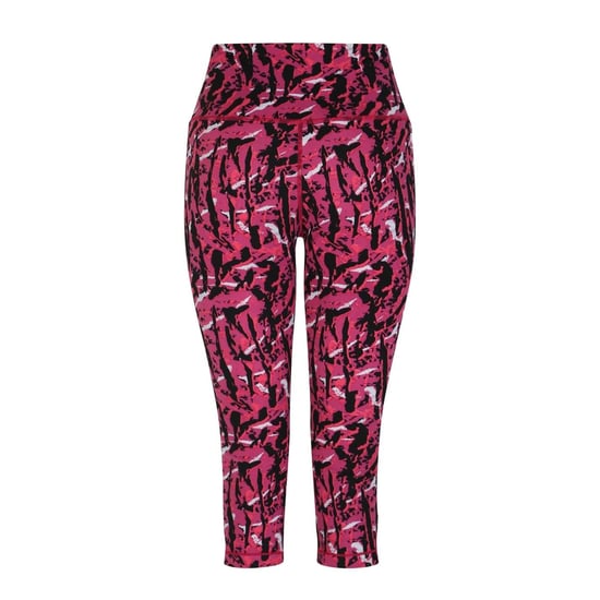 Women's Dare 2b Influentia Floral Patterned Shapewear Leggings in NeonPkZebPrn - Image 2