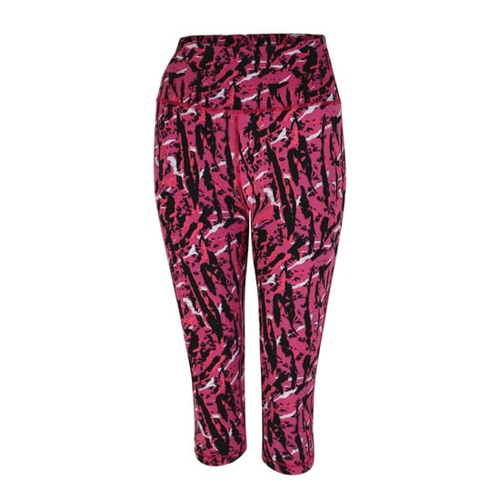Women's Dare 2b Influentia Floral Patterned Shapewear Leggings in NeonPkZebPrn - Image 3