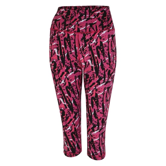 Women's Dare 2b Influentia Floral Patterned Shapewear Leggings in NeonPkZebPrn - Image 4