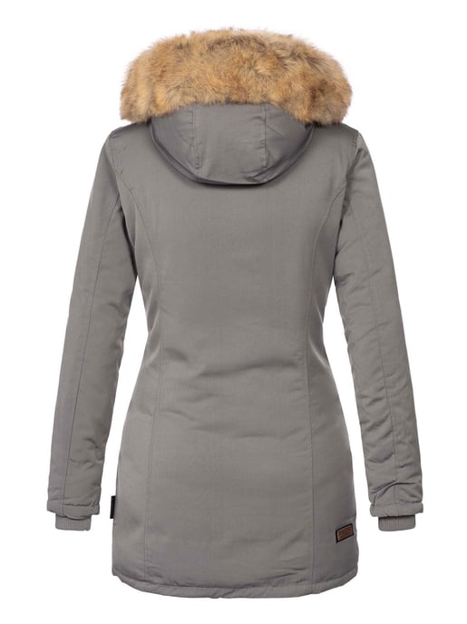 Marikoo dames winterparka Karmaa met afneembare imitatiebontkraag - Image 3