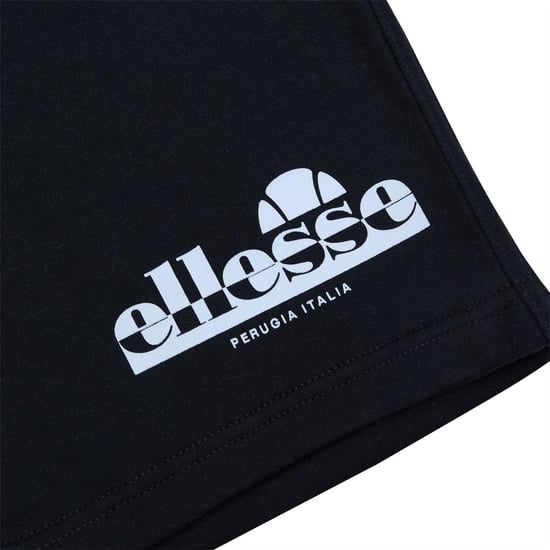 Men's Ellesse Fleece Jogger Shorts in Black - Image 3
