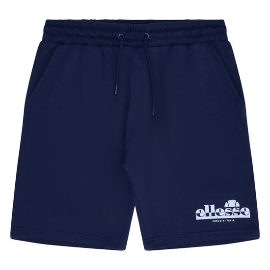 Men's Ellesse Fleece Jogger Shorts in Navy - Image 1