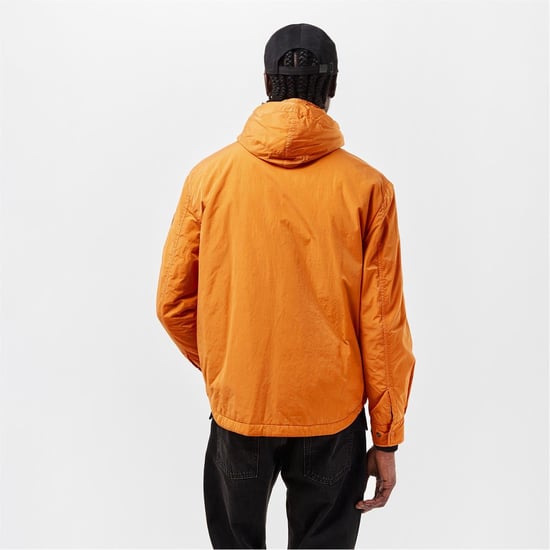 Men's C.P. Company Nylon Padded Overshirt in Russ Orange 434 - Image 4