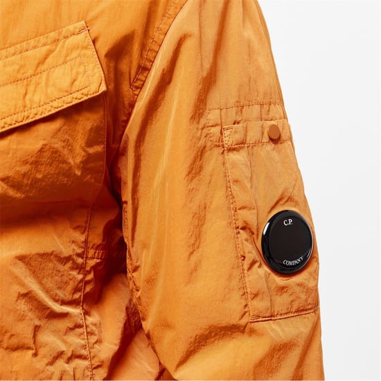 Men's C.P. Company Nylon Padded Overshirt in Russ Orange 434 - Image 5