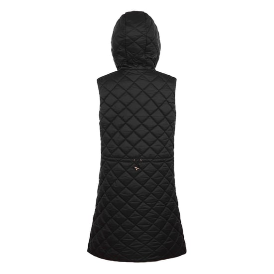 Women's Museum Solid Patterned Hooded Gilet in Mulch - Image 6