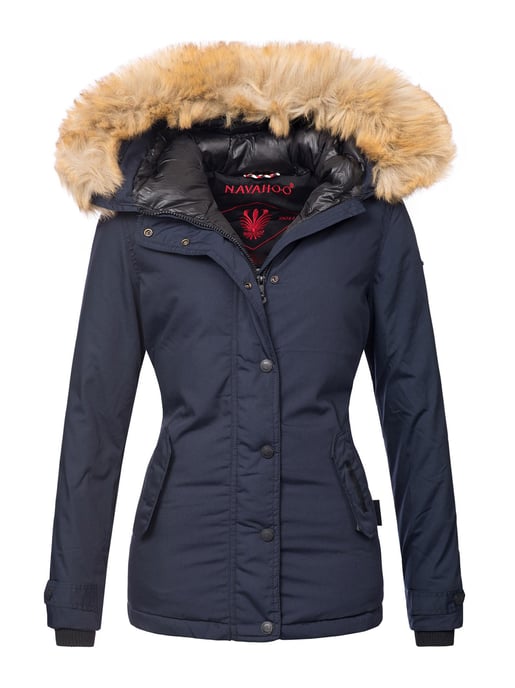 Navahoo Women’s Winter Jacket Laura – Warm, Stylish & With Detachable Faux Fur Collar - Image 1