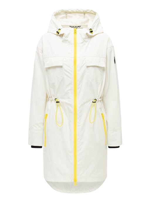 Marikoo women’s transitional coat Trüffelbonbon with hood - Image 1