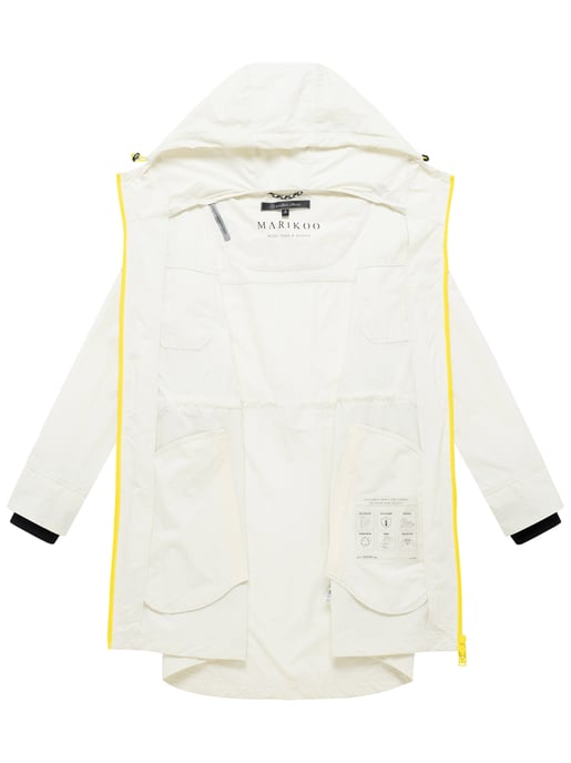 Marikoo women’s transitional coat Trüffelbonbon with hood - Image 4