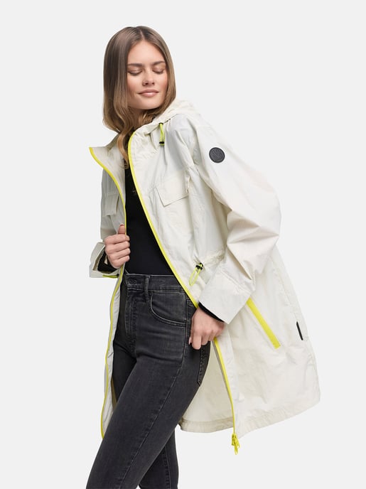 Marikoo women’s transitional coat Trüffelbonbon with hood - Image 6