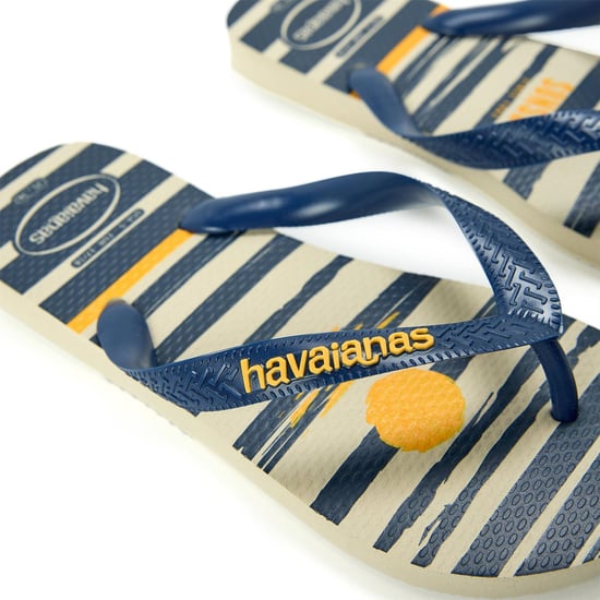 Women's Havaianas Hav. Top Nautical Beige Navy 35 36 Flip Flops in Beige/Navy - Image 3