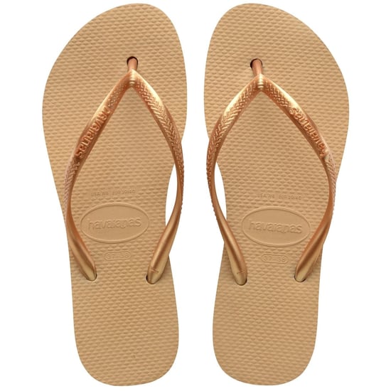 Women's Havaianas Slim Flatform Golden 35 36 Flip Flops in Gold - Image 3