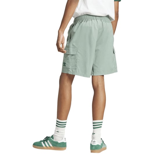 Men's adidas Originals Ess Wvn Shorts in Silver Green - Image 3