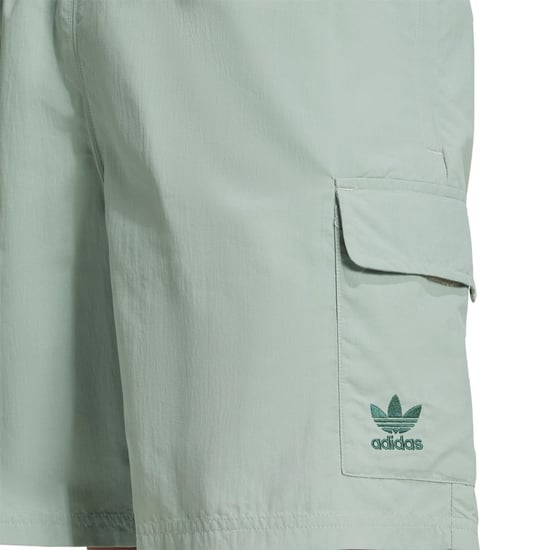 Men's adidas Originals Ess Wvn Shorts in Silver Green - Image 4