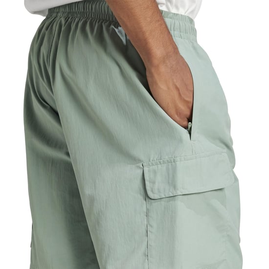 Men's adidas Originals Ess Wvn Shorts in Silver Green - Image 5
