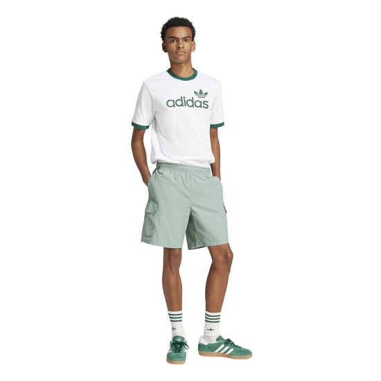 Men's adidas Originals Ess Wvn Shorts in Silver Green - Image 6