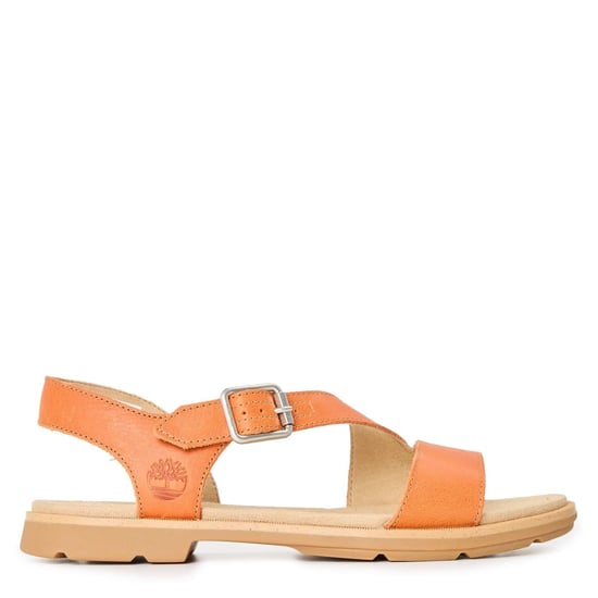 Women's Timberland Calista Bay Backstrap Sandal Medium in Med Ornge Grain - Image 1