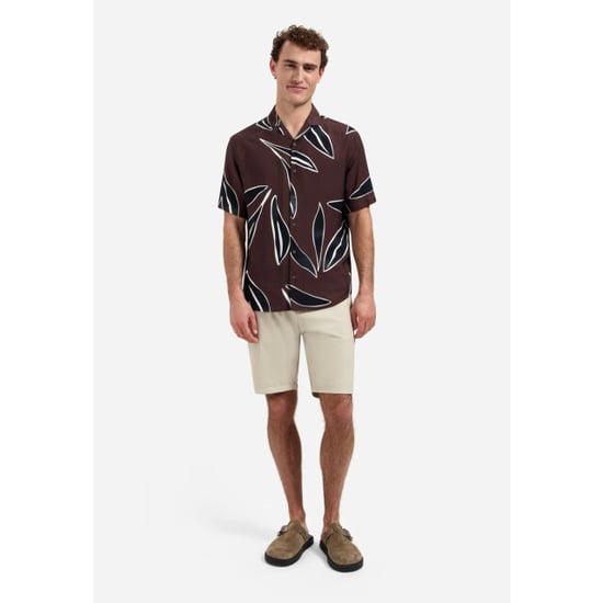 No Excess Shirt short sleeve allover printed dark brown - Image 4