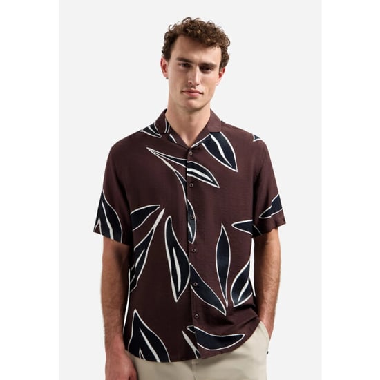 No Excess Shirt short sleeve allover printed dark brown - Image 5