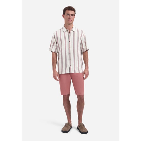 No Excess Shirt short sleeve fancy striped coral - Image 4