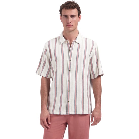 No Excess Shirt short sleeve fancy striped coral - Image 5