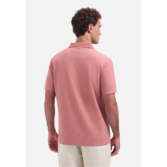 No Excess Polo short sleeve jacquard coral - Image 2