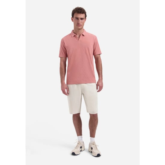 No Excess Polo short sleeve jacquard coral - Image 3