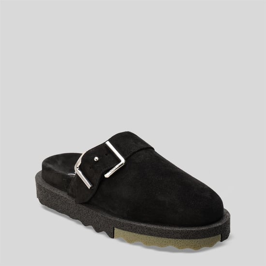 Men's Off White Clogs in Black Green - Image 2