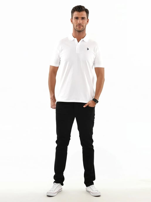 U.S. Polo Assn. heren basic poloshirt met korte mouwen en stretch - Image 4