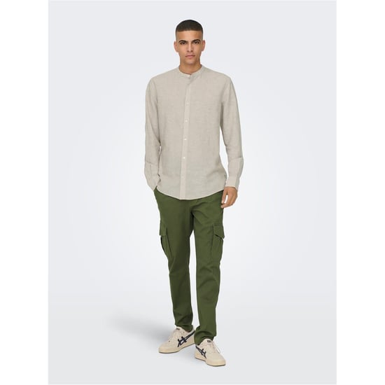 Men's Only and Sons Dean Regular Fit Cargo Pants in Olive Night - Image 2